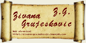 Živana Grujesković vizit kartica